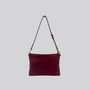 Bags and totes - New Musette - Waxed Cotton Crossbody bag in Burgundy - MIMI BERRY
