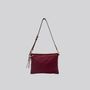 Bags and totes - New Musette - Waxed Cotton Crossbody bag in Burgundy - MIMI BERRY