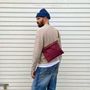 Bags and totes - New Musette - Waxed Cotton Crossbody bag in Burgundy - MIMI BERRY