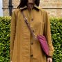 Bags and totes - New Musette - Waxed Cotton Crossbody bag in Burgundy - MIMI BERRY