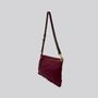 Bags and totes - New Musette - Waxed Cotton Crossbody bag in Burgundy - MIMI BERRY