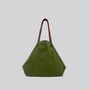 Bags and totes - Jenny Tote - Waxed Cotton Large Tote Bag in Light Green - MIMI BERRY