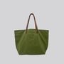 Bags and totes - Jenny Tote - Waxed Cotton Large Tote Bag in Light Green - MIMI BERRY