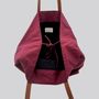 Bags and totes - Jenny Tote - Waxed Cotton Large Tote Bag in Burgundy - MIMI BERRY