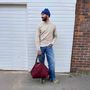 Bags and totes - Jenny Tote - Waxed Cotton Large Tote Bag in Burgundy - MIMI BERRY