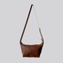 Bags and totes - A5 - Leather crossbody bag with nylon strap in tan - MIMI BERRY