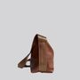 Bags and totes - A5 - Leather crossbody bag with nylon strap in tan - MIMI BERRY