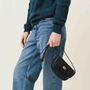 Bags and totes - Betty - Small Crossbody Bag in Grainy Black Leather - MIMI BERRY