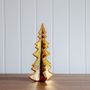 Christmas table settings - Ceramic Gold Christmas Tree - WE LOVE SEASONS
