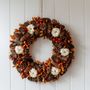 Decorative objects - Wooden Brown and Orange Pumpkin Wreath - WE LOVE SEASONS