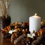 Decorative objects - Wooden Brown and Orange Pumpkin Wreath - WE LOVE SEASONS