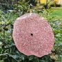 Floral decoration - Large size glass flower for outdoor use in transparent, white, red colour with 1 meter stainless steel stem - CARNEOL GLASS