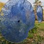 Floral decoration - Glass flower in transparent, dark blue, light blue - CARNEOL GLASS