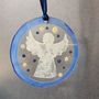 Other Christmas decorations - Blue hand-painted standing angel glass ornament - CARNEOL GLASS