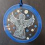 Other Christmas decorations - Blue hand-painted standing angel glass ornament - CARNEOL GLASS