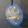 Other Christmas decorations - Blue hand-painted standing angel glass ornament - CARNEOL GLASS