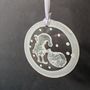 Other Christmas decorations - White hand-painted elf with bag glass ornament - CARNEOL GLASS