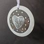 Other Christmas decorations - White hand-painted heart-shaped glass ornament - CARNEOL GLASS