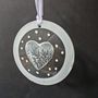 Other Christmas decorations - White hand-painted heart-shaped glass ornament - CARNEOL GLASS