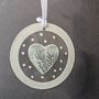 Other Christmas decorations - White hand-painted heart-shaped glass ornament - CARNEOL GLASS