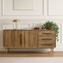 Sideboards - BRUGES sideboard 2 doors 3 drawers 180 cm 180 cm in solid mango wood - BOBOCHIC PARIS