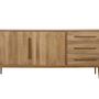 Sideboards - BRUGES sideboard 2 doors 3 drawers 180 cm 180 cm in solid mango wood - BOBOCHIC PARIS