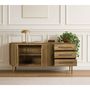 Sideboards - BRUGES sideboard 2 doors 3 drawers 180 cm 180 cm in solid mango wood - BOBOCHIC PARIS