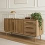 Sideboards - BRUGES sideboard 2 doors 3 drawers 180 cm 180 cm in solid mango wood - BOBOCHIC PARIS
