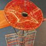 Vases - Petit vase serti de 3 fleurs en transparent-rouge-orange - CARNEOL GLASS