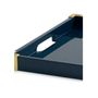 Trays - ANDELA - Lacquer tray with brass corners - MAI HOME DECOR