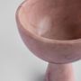 Platter and bowls - PINK MARBLE PEDESTAL BOWL XL - KIWANO CONCEPT