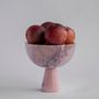 Platter and bowls - PINK MARBLE PEDESTAL BOWL XL - KIWANO CONCEPT