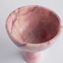 Platter and bowls - PINK MARBLE PEDESTAL BOWL XL - KIWANO CONCEPT