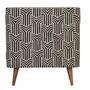 Sideboards - Artisan Furniture Solid Wood Edessa Bone Inlay Oak-ish Cabinet, 2 Shelves, Nordic Legs, Black and White Pattern, Brown - ARTISAN FURNITURE