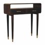 Consoles - Artisan Furniture Bureau Console Apollo Loop, 2 Tiroirs, 1 Fente Ouverte, Marron Foncé - ARTISAN FURNITURE