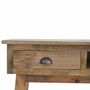 Desks - Artisan Furniture Solid Wood 2 Drawer Shell Writing Desk, 1 Shelf, Brown - ARTISAN FURNITURE