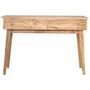Desks - Artisan Furniture Solid Wood 2 Drawer Shell Writing Desk, 1 Shelf, Brown - ARTISAN FURNITURE
