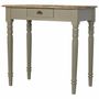 Desks - Artisan Furniture Solid Wood Hand Painted Writing Desk, 1 Drawer, Grey - ARTISAN FURNITURE