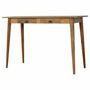 Desks - Artisan Furniture Solid Wood 2 Drawer Nordic Writing Desk, Beige - ARTISAN FURNITURE