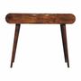 Other tables - Artisan Furniture Solid Wood Chestnut Mirror Dressing Table, 3 Drawers, Dark Brown - ARTISAN FURNITURE