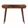 Other tables - Artisan Furniture Solid Wood Chestnut Mirror Dressing Table, 3 Drawers, Dark Brown - ARTISAN FURNITURE
