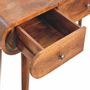 Other tables - Artisan Furniture Solid Wood Chestnut Mirror Dressing Table, 3 Drawers, Dark Brown - ARTISAN FURNITURE