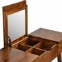 Other tables - Artisan Furniture Solid Wood Chestnut Foldable Mirror Table, 2 Drawers, 4 Storage Compartments with mirror, Dark Brown - ARTISAN FURNITURE