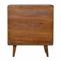 Chests of drawers - Artisan Furniture Solid Wood Curved Chestnut Chest, 3 Drawers, Dark Brown - ARTISAN FURNITURE