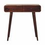 Other tables - Artisan Furniture Solid Wood Chestnut Curved Hallway Table, 2 Drawers, Dark Brown - ARTISAN FURNITURE