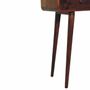 Other tables - Artisan Furniture Solid Wood Chestnut Curved Hallway Table, 2 Drawers, Dark Brown - ARTISAN FURNITURE