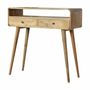 Consoles - Artisan Furniture Console Courbe Oak-ish, 2 Tiroirs et Fente Ouverte, Beige - ARTISAN FURNITURE