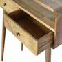 Consoles - Artisan Furniture Console Courbe Oak-ish, 2 Tiroirs et Fente Ouverte, Beige - ARTISAN FURNITURE