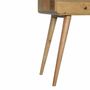Consoles - Artisan Furniture Console Courbe Oak-ish, 2 Tiroirs et Fente Ouverte, Beige - ARTISAN FURNITURE
