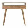 Consoles - Artisan Furniture Console Courbe Oak-ish, 2 Tiroirs et Fente Ouverte, Beige - ARTISAN FURNITURE
